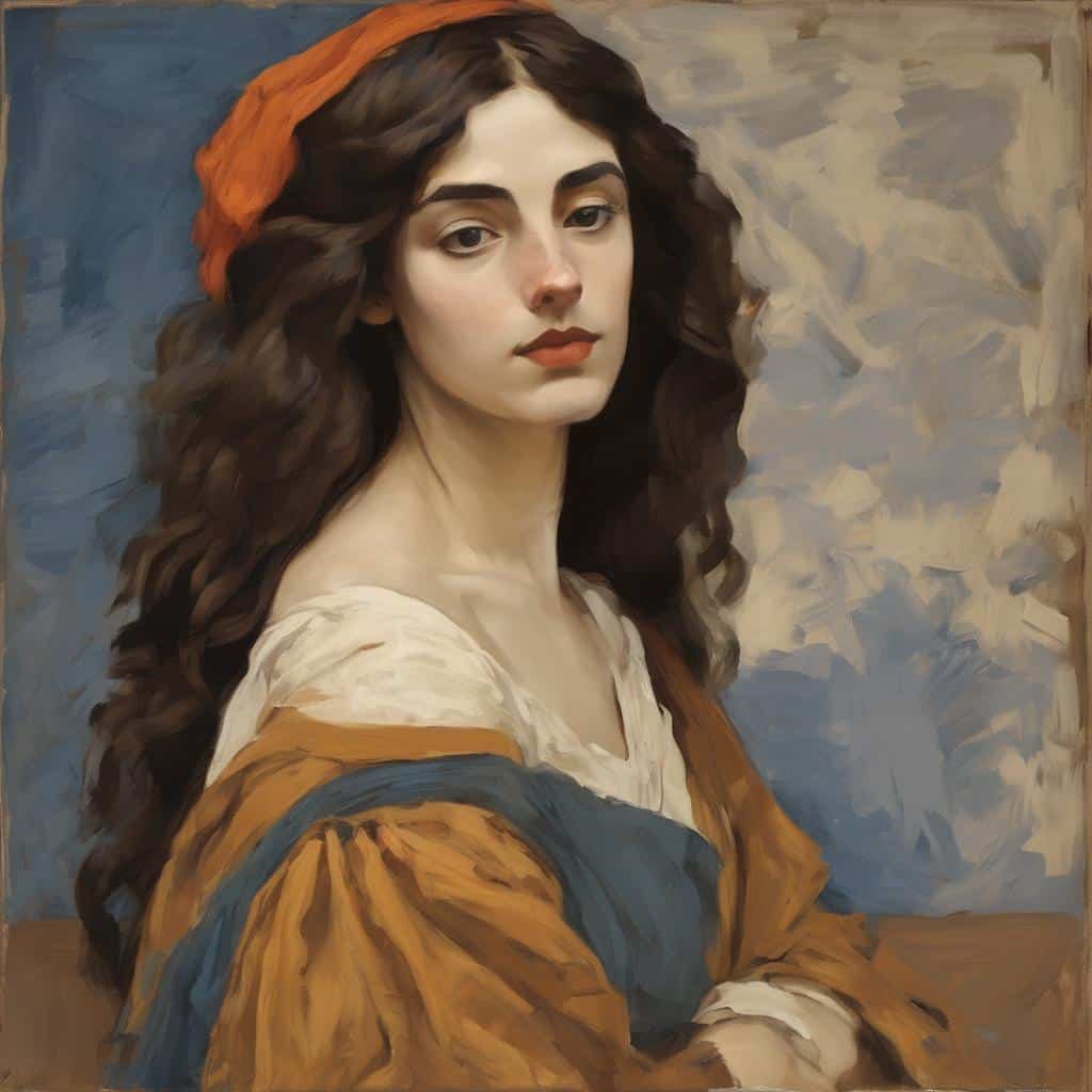 Ζωντανή διχοστασία και τέχνη, πορτρέτο γυναίκας με έντονο αντίθεση χρωμάτων, αισθητική τεχνική.